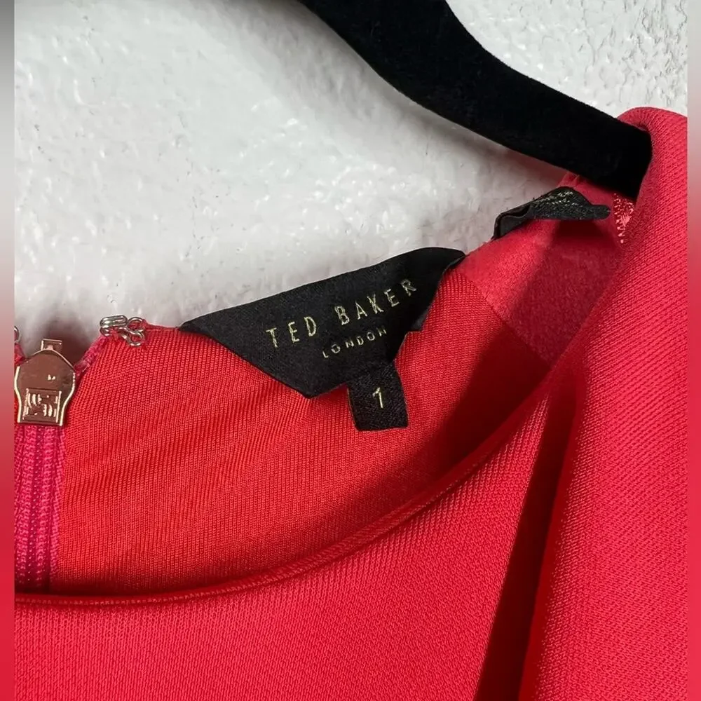 NWOT TED BAKER Sontie Ruffle Dress - Picture 4 of 7